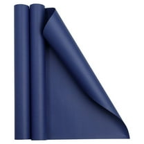 JAM Paper Matte Wrapping Paper, 52.6 Sq ft Total (17 in x 18 Ft Each), Presidential Blue, 2 Rolls