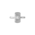 thumbnail image 2 of ARAIYA FINE JEWELRY Sterling Silver Lab-Grown Asscher-shape Diamond Fashion Band Ring (1/4 Cttw, D-F Color, VS1 Clarity) Size 6, 2 of 7