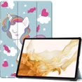 thumbnail image 3 of Ratesell - Funda para Galaxy Tab S9, ligera, con función atril, función de encendido y apagado automático para Samsung Galaxy Tab S9 SM-X710/X715/X718, color verde negruzco, 3 of 5