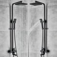 thumbnail image 4 of Zovajonia Shower Fixture Matte Black Exposed Shower Faucet Set Round 8"Rain Hand Shower Tub Mixer Tap, 4 of 10