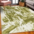 thumbnail image 3 of Monochrome Decorative Rug, Old Grunge Style Abstract Art with Brushstrokes Chaos Image Print, Quality Carpet for Bedroom Dorm and Living Room, 6 Sizes, Avocado Green, by Ambesonne, 3 of 4