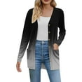 thumbnail image 2 of Delayuji Women’s Long Cardigan Gradient Color Lightweight Soft Knit Cardigan For Women Long Sleeve Open Front Tops With Pockets Spring Trendy, 2 of 6