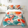 thumbnail image 2 of YST Koi Fish Print Bedding Comforter Sets, 7-Piece, Ocean Marine Theme, Queen, 2 of 4