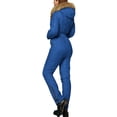 thumbnail image 4 of LANGWYQU Long Sleeved Winter Fashion Hooded Zipper Snowsuit One Piece Jumpsuit, 4 of 5