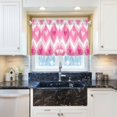 thumbnail image 5 of Yayeee Kitchen Curtains Light Filtering 27"x24" Rod Pocket Short Cafe Window Panel, Heart Geometric, 5 of 7