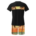 thumbnail image 4 of Miqool Men's 2 Piece Vacation Beach Outfits Short Sleeve Tropical Print Hawaiian T Shirt and Shorts Set Summer Tracksuits, 4 of 5