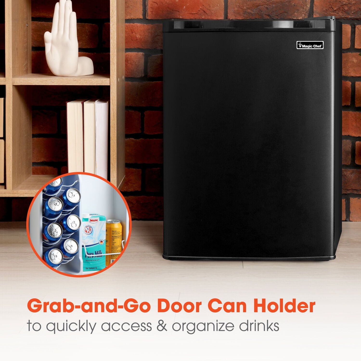 Magic Chef New 2.6-cu. ft. Mini Fridge in Black