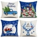 thumbnail image 2 of Ounissouiy 4 piezas funda de cojín de Navidad algodón lino lavable reutilizable decorativo Navidad temática hogar Oficina sofá funda de almohada Kits de decoración para fiestas Ounissouiy HA069237-00B, 2 of 6