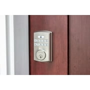 Brinks Electronic Keypad Single Cylinder Deadbolt Lock with Pro-Guard, Satin Nickel Finish