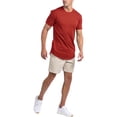 thumbnail image 2 of Ma Croix Men's Hipster Elongated Longline Casual Big and Tall T Shirts, 2 of 6