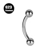 thumbnail image 4 of K-KED 5PCS G23 Titanium Curve Barbell Banana Cartilage Studs Ear Eyebrow Piercing 16G-16G 10mm, 4 of 6