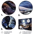 thumbnail image 3 of Designart "Countryside Nightfall Collage Landscape II" Landscapes Metal Wall Decor, 3 of 5