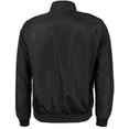 thumbnail image 2 of Men's Athletic Lightweight Water Resistant Slim Fit Racer Jacket (Black, L), 2 of 4