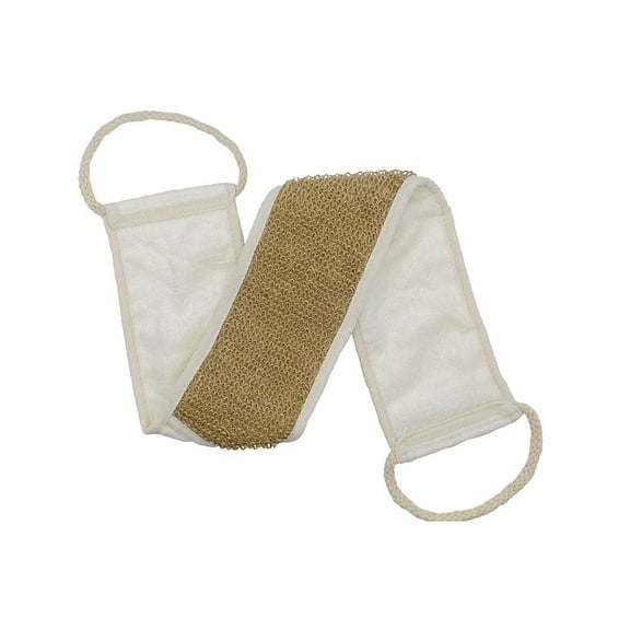 Plantlife Hemp & Bamboo Back Scrubber – Natural Exfoliating Bath Accessory with Comfortable Grip, Fits All Hand Sizes