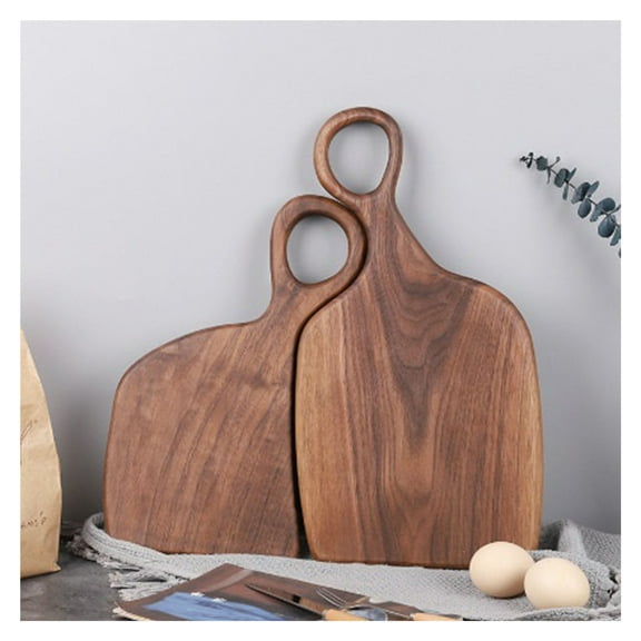 Walnut Wood Couple Chopping Board Wooden Steak Bread Board Solid Wood Cutting Board with Handles
