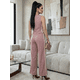 thumbnail image 3 of Conjunto 2 Piezas Elegante, Top Ajustado con Botones y Pantalón Palazzo con Rayas, Look Chic y Estilizado para Mujer, 3 of 5
