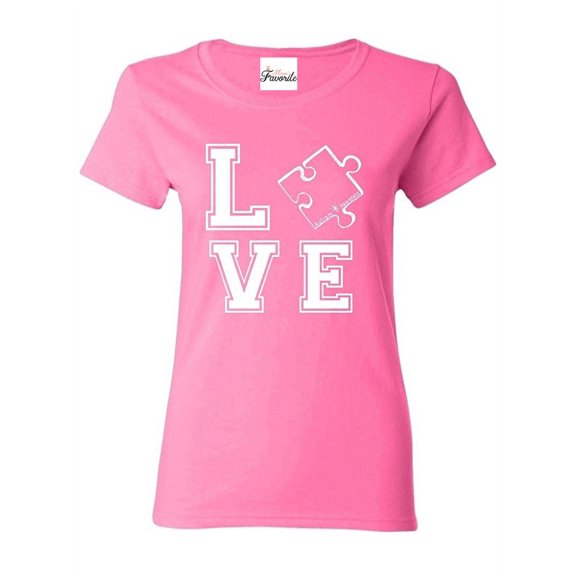 Women's T-Shirt Short Sleeve - Autism Awareness Puzzle