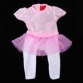 thumbnail image 3 of Vestido de Rosado con Percha para 18 Pulgadas Sunnimix Falda del mono de la muñeca, 3 of 8