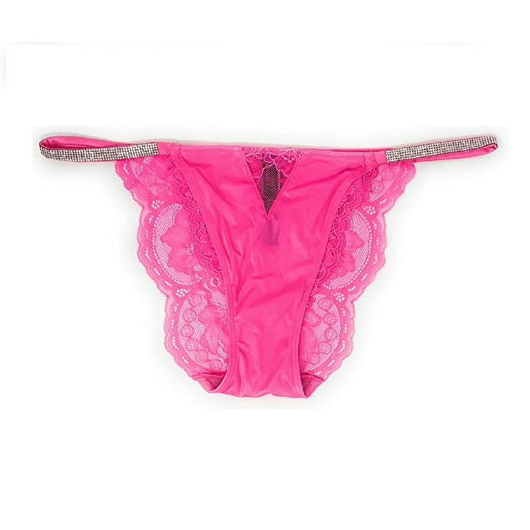 Victoria's Secret Very Sexy Bombshell Shine Cheeky Panty Bling Bubblegum  Pink Size X-Large NWT 