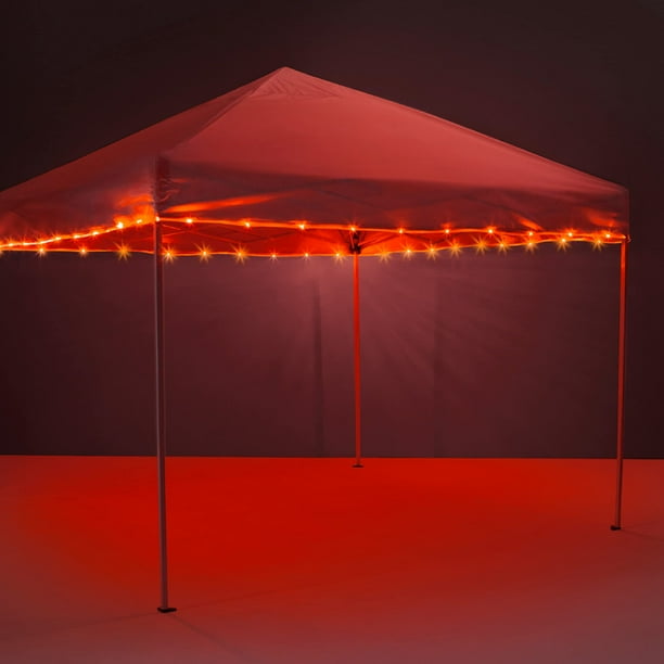 canopyBrightz LED canopy Lights Red Outdoor canopy Tent Lights for 10x10 Tents Instant Pop Up canopy Lights Tailgate Tent Light 40 Foot LED