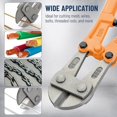 thumbnail image 4 of Bates- Bolt Cutter, 14", Orange, Chain Lock Cutter Heavy Duty, Bolt Cutters Heavy Duty for Locks, Screw Cutter, Chain Link Fence Cutter, Bolt and Wire Cutter, Chain Lock Cutters, Bolt Cutter Tool, 4 of 5