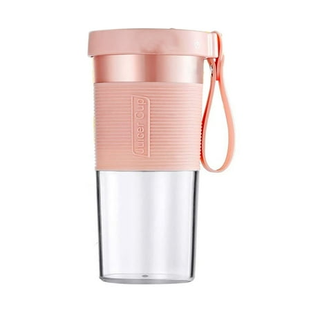 

WELPET Mini Portable Blender Smoothie Shake Maker with Three Blades Multi-Function Handheld Juicer Cup 320ML Pink
