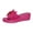 Hot Pink, variant on Hot Pink Womens Summer Bow Accent Wedge Wedge Heel Slide Sandals For Casual Outdoor And Indoor Wear With Easy Slip On Design Everyday Footwear Size 36