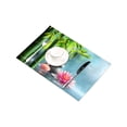 thumbnail image 3 of MKHERT Spa Natural Theme with Bamboo Massage Stones and Waterlily Placemats Table Mats for Dining Room Kitchen Table Decoration 12x18 inch,Set of 6, 3 of 4