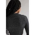 thumbnail image 4 of Ragstock Charcoal Johnny Collar Cropped Sweater, 4 of 4