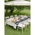 thumbnail image 3 of Outdoor Tablecloth with Umbrella Hole and Zipper, Sunflowers Rectangle Table Cloth 54x80 Inch Waterproof Tablecloth, Spring Botanical Truck Pig Wooden Grain Picnic Table Cover for Patio Camping, 3 of 7
