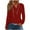 Wine, variant on Hoodies Sweatshirt Women Long Sleeve Eyelet Top Button Up Casual Loose Fit Shirts Jacket Fall Lightweight Pullover