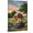 Frame-style, variant on Farmhouse Canvas Wall Art Rustic Red Barn Cows Sunset Landscape Print Pictures with Vintage Truck Wildflowers Countryside Wall Decor for Living Room Bedroom Home