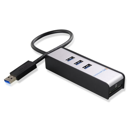 Image of Cable Matters 3-Port SuperSpeed USB 3.0 Hub with SD Card Reader in Black