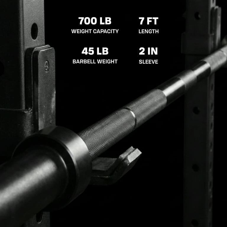 PRCTZ, 2-Inch Olympic Barbell Weightlifting Bar, 7ft, 700-Pound