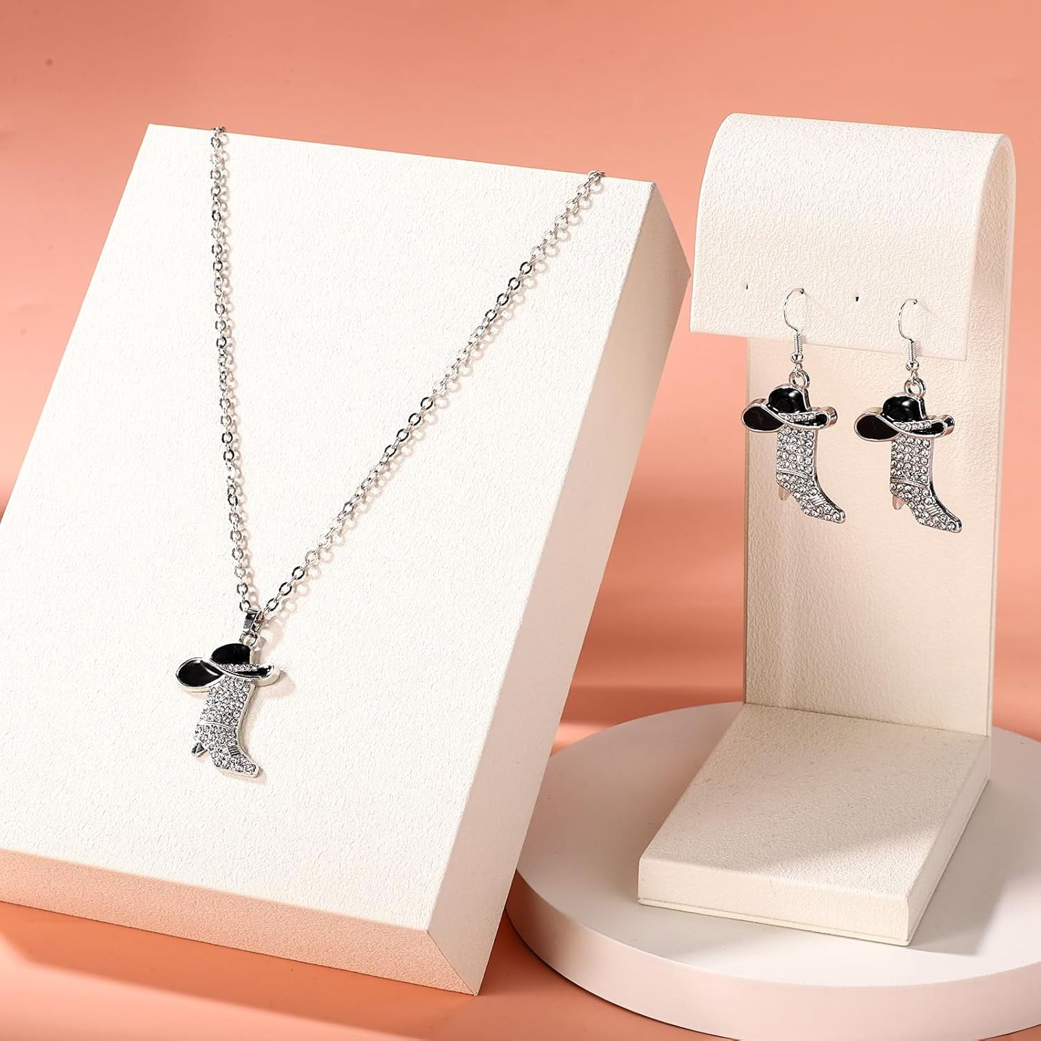 Rhinestone Cowboy Hat Belt Earrings Necklace Kit Western Outfit Accessories Set Cowboy Hat Rhinestone Cowgirl Boots Earrings Set Liberia | Ubuy main image 4