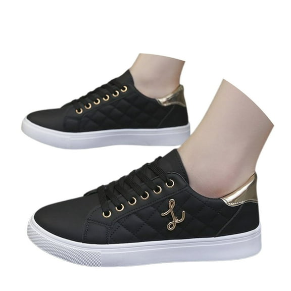uvwlwu Casual Shoes for Women Shoes Breathable Comfortable Lightweight Low Top Lace Up Flat Sneakers Fashionable Design Walking On