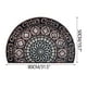 thumbnail image 2 of Felpudo semicircular de estilo bohemio | Felpudo antideslizante de terciopelo de cristal para entrada | Decoración bohemia de 50 x 80 cm para pasillo y puerta, 2 of 5