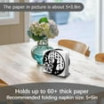 thumbnail image 3 of Cat Moon Decorative Black Metal Napkin Holder Table 4.9" x 4.9" x 2" Kitty Flower Standing Napkin Holder, 3 of 9