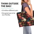 thumbnail image 2 of Balery Rose Flowers Bolsa Tote Estilo Estético con Cremalleras, Bolsa de Hombro, Bolsa de Compras Grande y Plegable, 2 of 8