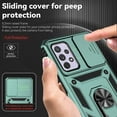 thumbnail image 5 of Heavy Duty Armor Case for Samsung Galaxy A53 5G, Rugged PC Soft TPU Military Grade Shockproof Metal Magnetic Car Mount Shockproof Cover with Camera Lens Sliding Ring Holder Bracket Case,Darkgreen, 5 of 8