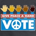 thumbnail image 3 of CafePress - Vote Peace Long Sleeve Dark T Shirt - Long Sleeve Dark T-Shirt, 3 of 4