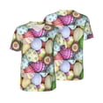 thumbnail image 3 of Daiia Colorful Easter Eggs Mens Baseball Jersey Button Down Shirts Short Sleeve Sports Uniforms-Small, 3 of 9