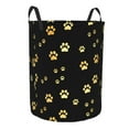 thumbnail image 2 of PAYOHTO Foldable Laundry Room Hamper Bucket Waterproof Bathroom Basket for College Student Living Room Storage Pillows Blankets Gold Paw Print, 2 of 8