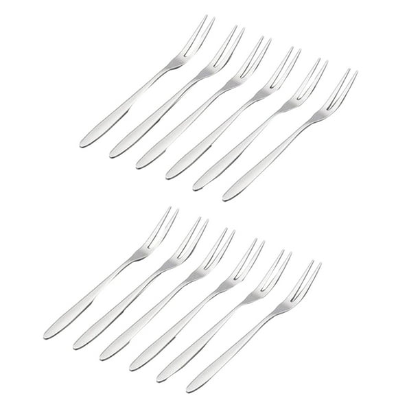 12 Pcs Dessert Forks,5.1 InchStainless Steel Mini Salad Fruit Fork