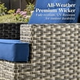 thumbnail image 5 of Ovios 10-Piece Outdoor Patio Furniture Set All-Weather Wicker Conversation Set with 54" Propane Fire Pit Table & Ottomans, Navy Blue, 5 of 5