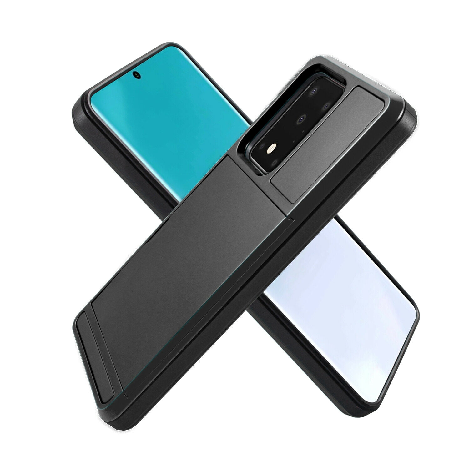 Goldcherry For Samsung S Ultra Case Wallet Card Holder Sliding Cover Credit Card Slot Id Pocket Dual Layer Hybrid Protective For Samsung Galaxy S Ultra 6 9 Inch Black Walmart Com