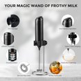 thumbnail image 2 of Espumador de leche recargable de mano, Espumador de café de mano recargable con soporte de carga integrado USB C, mezclador de bebidas eléctrico de mano, mini batidor eléctrico para café, Matcha y más, 2 of 6