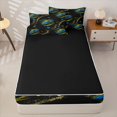 thumbnail image 4 of Homewish Speed Race Car Zipper Twin Comforter Sets with Fitted Sheet and 2 Pillowcases for Boys, Cheskered Flag Zipper Bedding Set, Black Reversible, 4 Pieces, 4 of 6