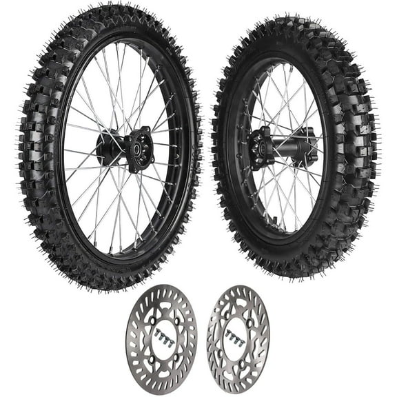 19" 16" Wheel Set 70/100-19 90/100-16 Tire and Rim with Brake Disc Rotor for Dirt Pit Bike SSR Apollo 125cc 140cc 150cc 160cc 200cc 250cc