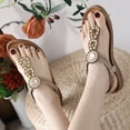 thumbnail image 3 of Chanclas Sandalias Planas Bohemio Cómodo Soporte para El Diamantes Imitación Mujer, 3 of 9